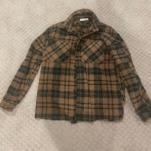 MNML brown and green flannel jacket